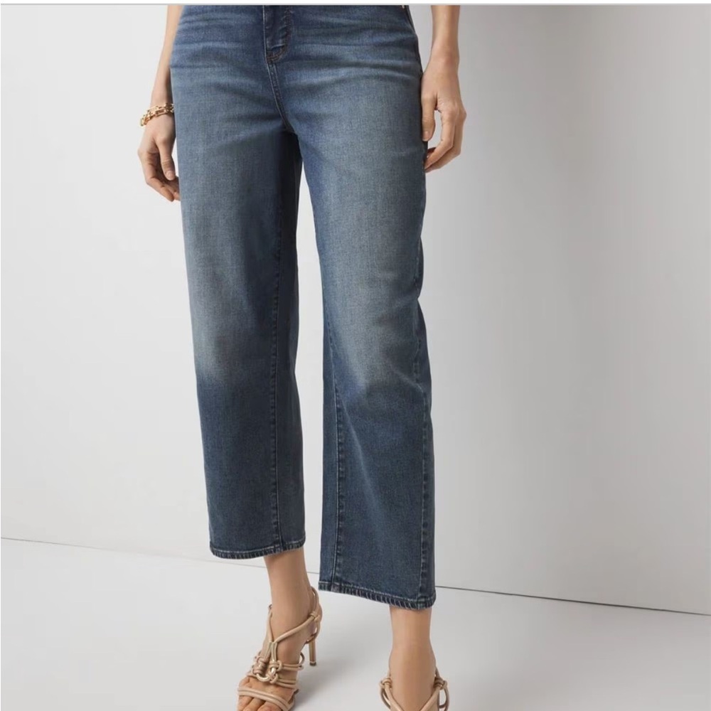 White House Black Market Barrel Extra High Rise Jean Ankle Sculpt Trendy Sz 4